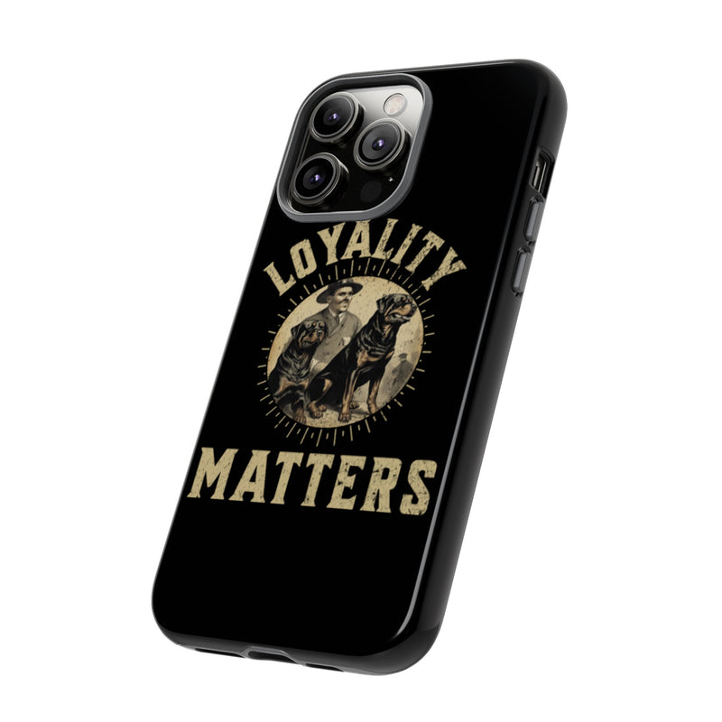 Loyalty Matters Vintage Army Rottweiler Tough Cases