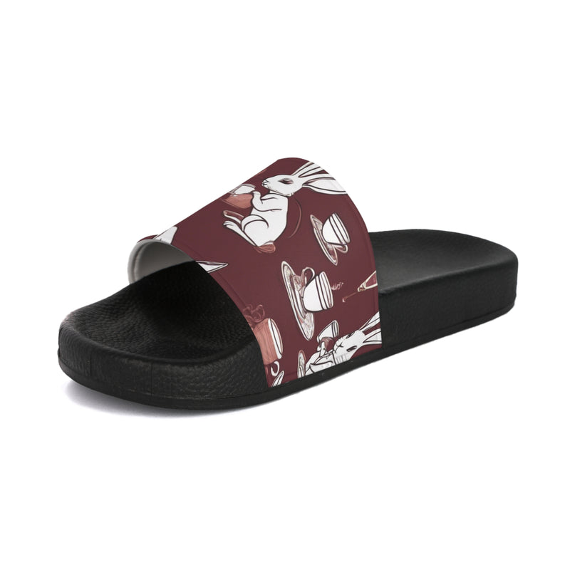 The Earl Grey Rabbit Red Women's Slide Sandals