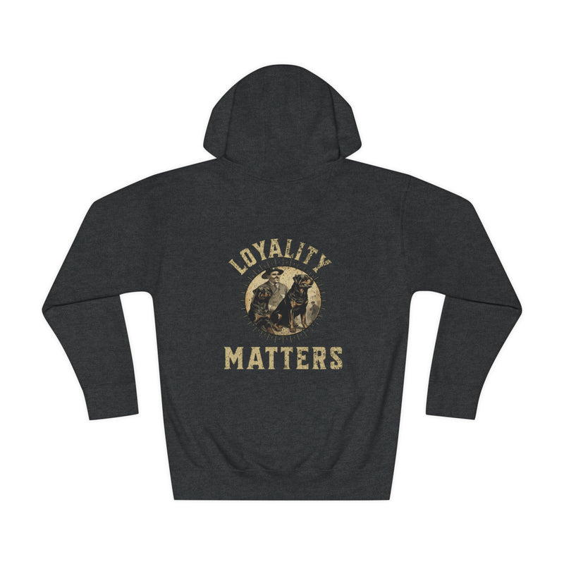 Loyalty Matters Rottweiler Unisex Fleece Hoodie