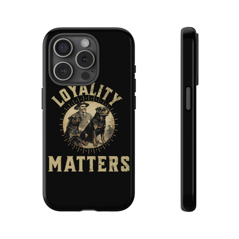 Loyalty Matters Vintage Army Rottweiler Tough Cases