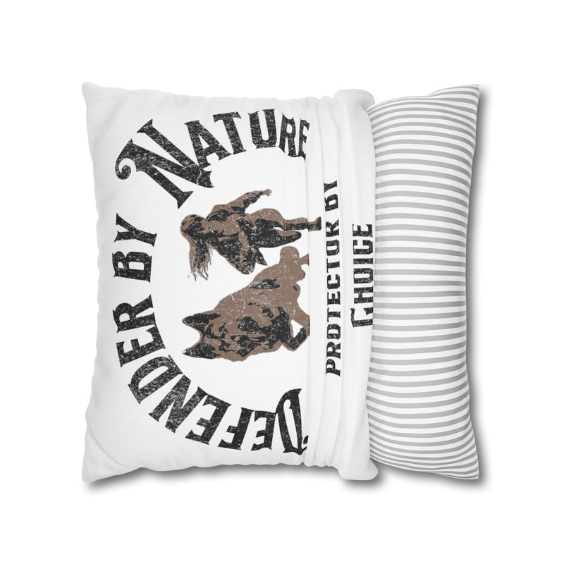 German Shepard Defender By Nature  Square Pillowcase