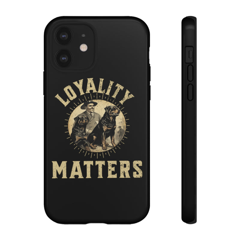 Loyalty Matters Vintage Army Rottweiler Tough Cases