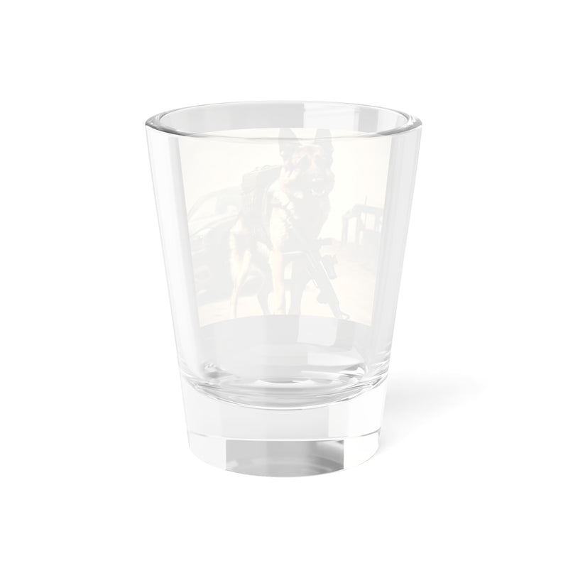 Army shot German Shepard glass Shot Glass, 1.5oz