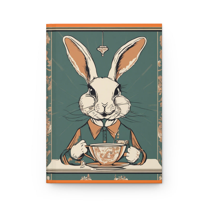 The Earl Grey Rabbit green Hardcover Journal Matte