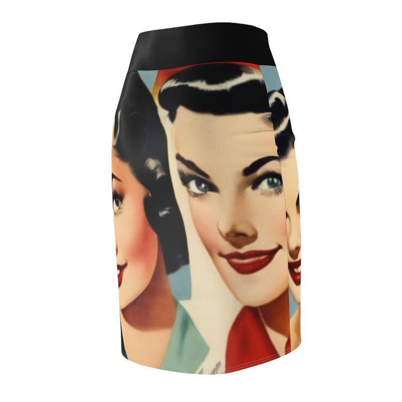 Retro Inspired Women's Pencil Skirt (AOP)