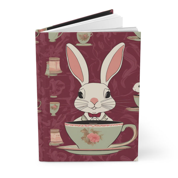 The Earl Grey Rabbit Red Hardcover Journal Matte