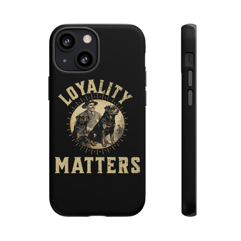 Loyalty Matters Vintage Army Rottweiler Tough Cases