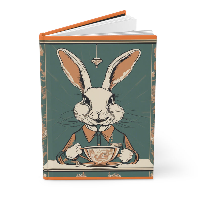 The Earl Grey Rabbit green Hardcover Journal Matte