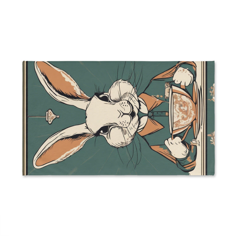 The Earl Grey Rabbit Green Hand Towel