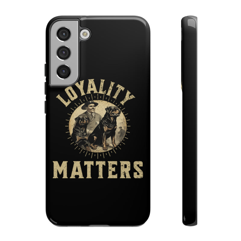 Loyalty Matters Vintage Army Rottweiler Tough Cases