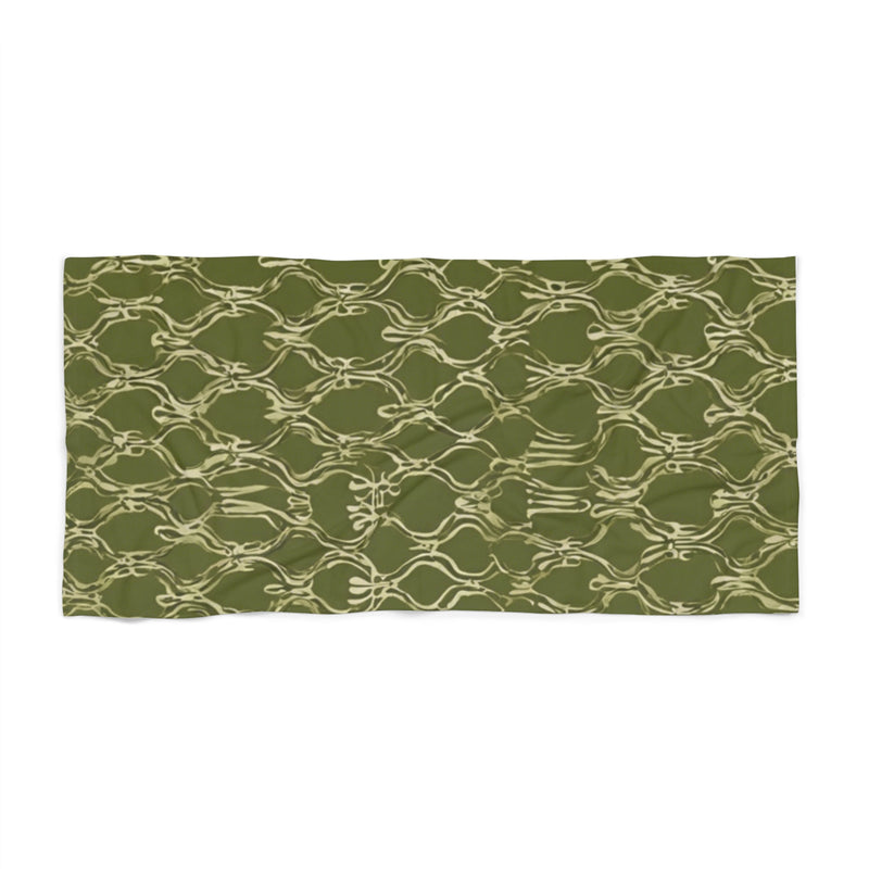 Green Vintage Vibes Beach Towel