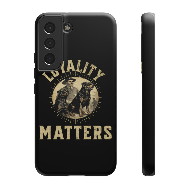 Loyalty Matters Vintage Army Rottweiler Tough Cases