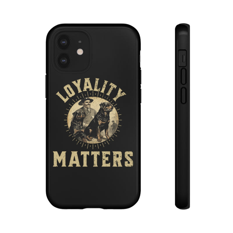 Loyalty Matters Vintage Army Rottweiler Tough Cases