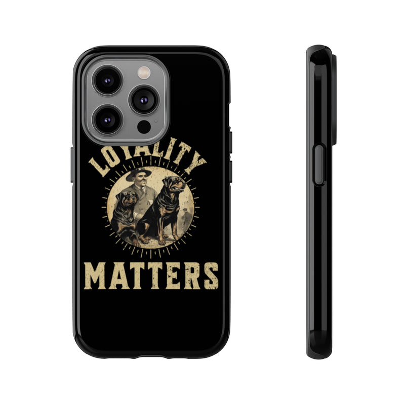 Loyalty Matters Vintage Army Rottweiler Tough Cases