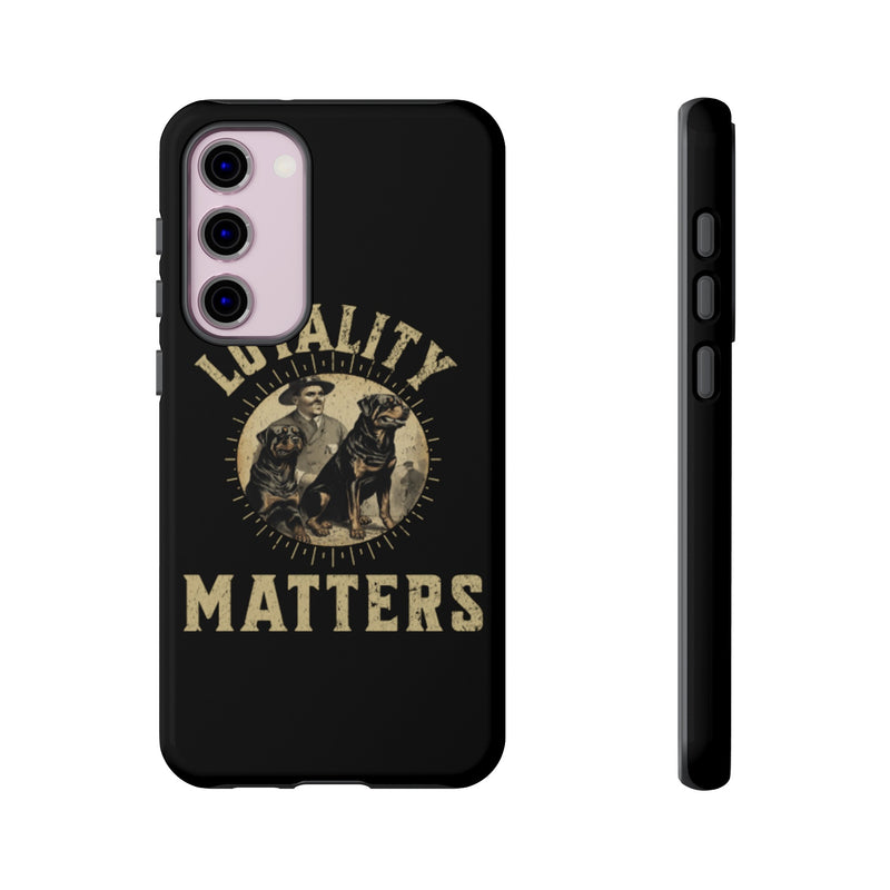 Loyalty Matters Vintage Army Rottweiler Tough Cases