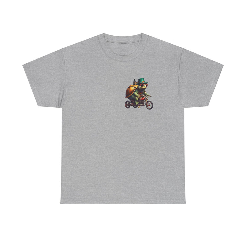 Too Turtlely for the Turtle club Motorcycle Unisex Heavy Cotton Tee