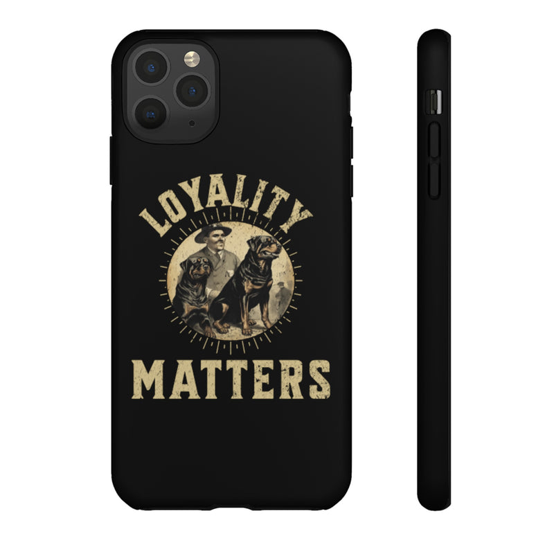 Loyalty Matters Vintage Army Rottweiler Tough Cases