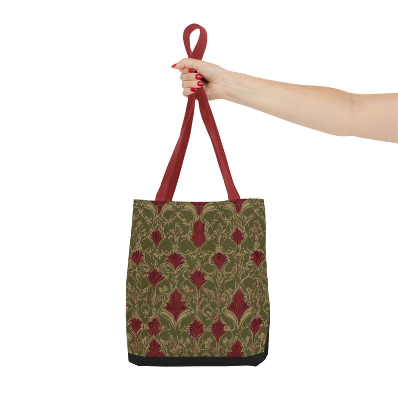 Vintage Vibes Green and Red Tote Bag (AOP)