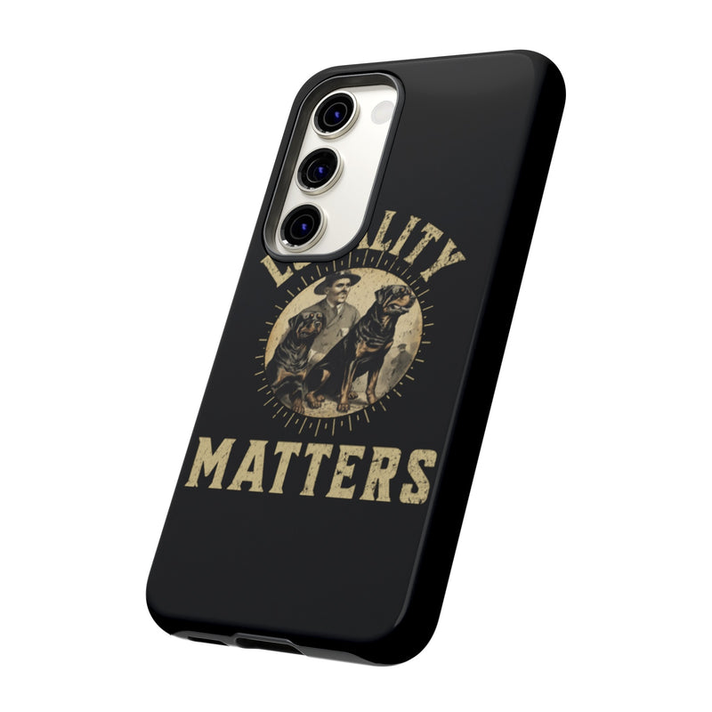 Loyalty Matters Vintage Army Rottweiler Tough Cases