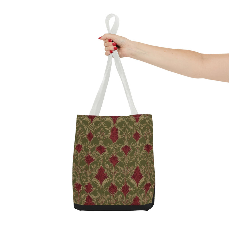 Vintage Vibes Green and Red Tote Bag (AOP)