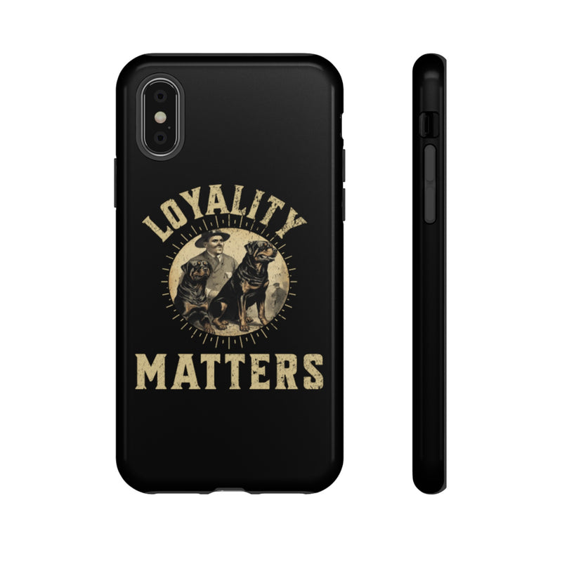 Loyalty Matters Vintage Army Rottweiler Tough Cases