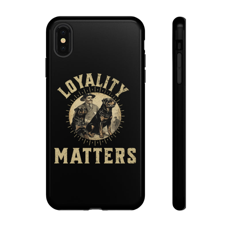 Loyalty Matters Vintage Army Rottweiler Tough Cases