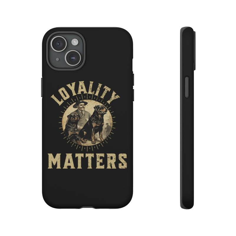 Loyalty Matters Vintage Army Rottweiler Tough Cases