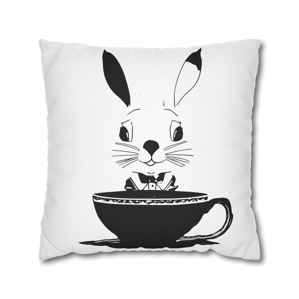 The Earl Grey Rabbit Logo Square Pillowcase