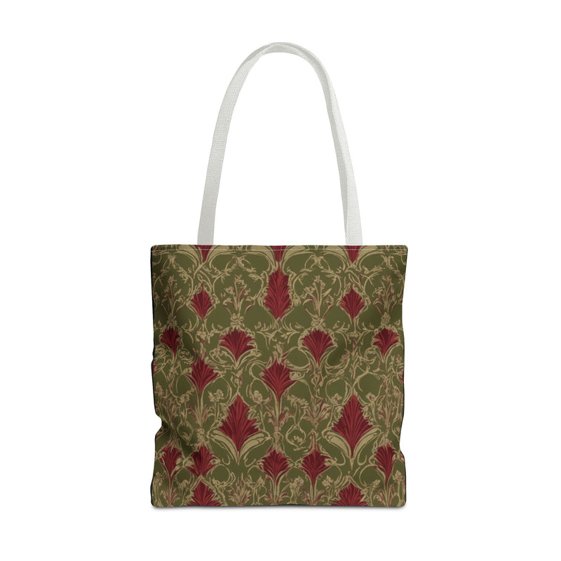 Vintage Vibes Green and Red Tote Bag (AOP)