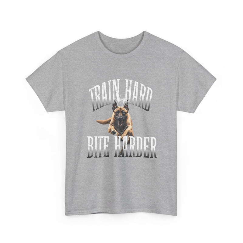 Train Hard Bite Harder Belgium Melanosis Unisex Heavy Cotton Tee