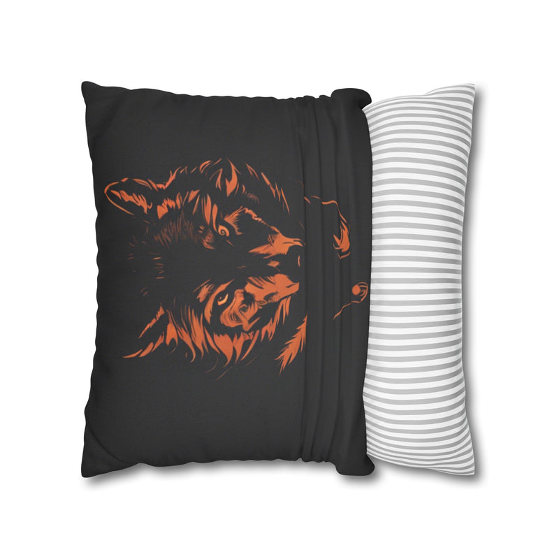 The night wolf Square Pillowcase