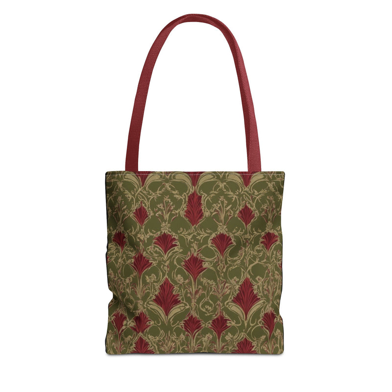 Vintage Vibes Green and Red Tote Bag (AOP)