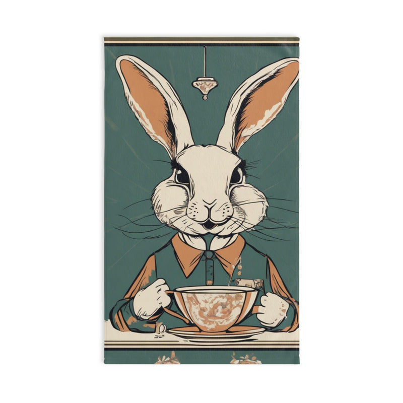 The Earl Grey Rabbit Green Hand Towel