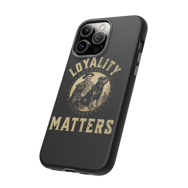 Loyalty Matters Vintage Army Rottweiler Tough Cases