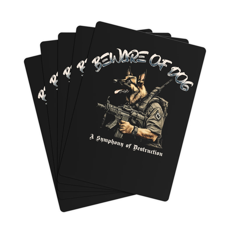 Army Dog Poker Cards