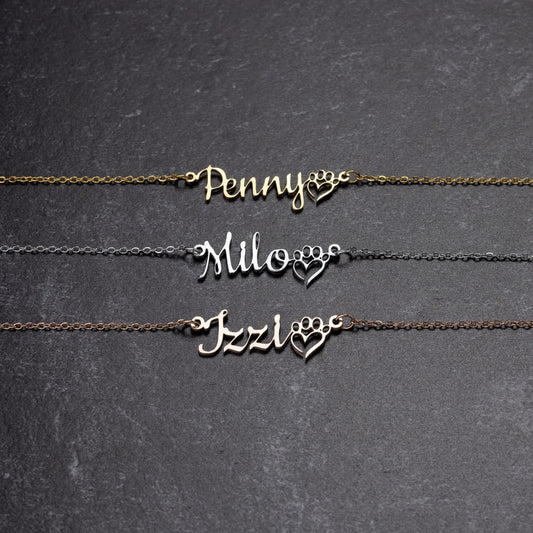 Customised Dog Name Necklace