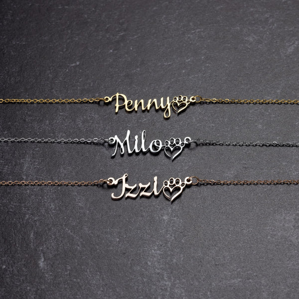 Customised Dog Name Necklace